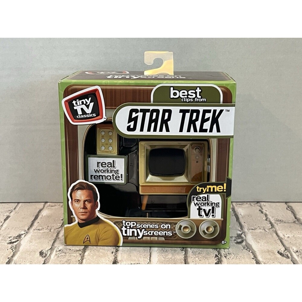 Tiny TV Classics Star Trek Collectible TV with Real Working Remote- NEW